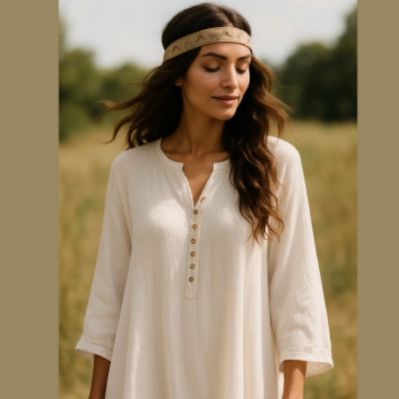 myrah penaloza Dresses & Skirts - Myrah Penaloza Frieda Gown - White Cotton Gauze Lined Midi Dress